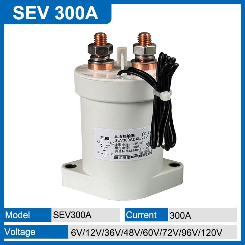 SEV30A 100A 200A 300A 400A 600A 12V 72V1NO/1NC High Voltage DC Contactor Uninterruptible Power Supply Equipment Charging Station