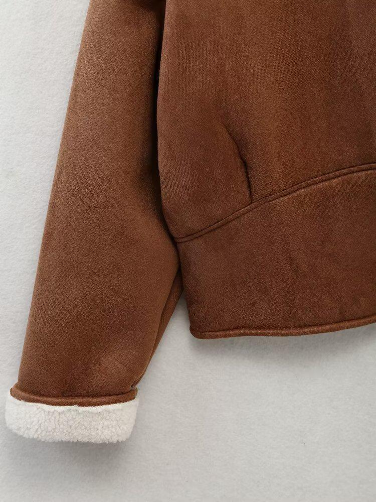 Spring/Summer 2025 European & American Women's Long Sleeve Double-Sided Pocket Jacket