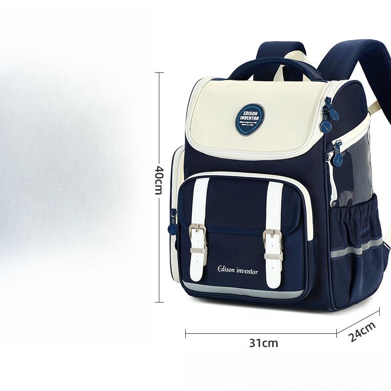 Boys' Schoolbag for Primary School Students To Reduce Burden and Protect The Spine, Boys' Children's Schoolbag