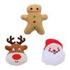 Christmas Reindeer Gingerbread Santa Plush Catnip Toy for Cats