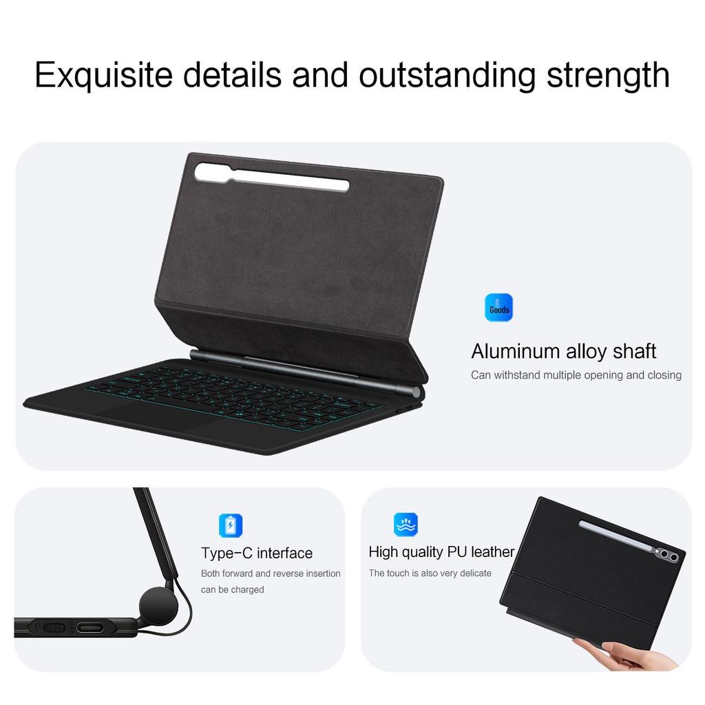 Magic Keyboard Case for Samsung Galaxy Tab S9/S10/S8 Ultra 14.6"" with Stand Cover