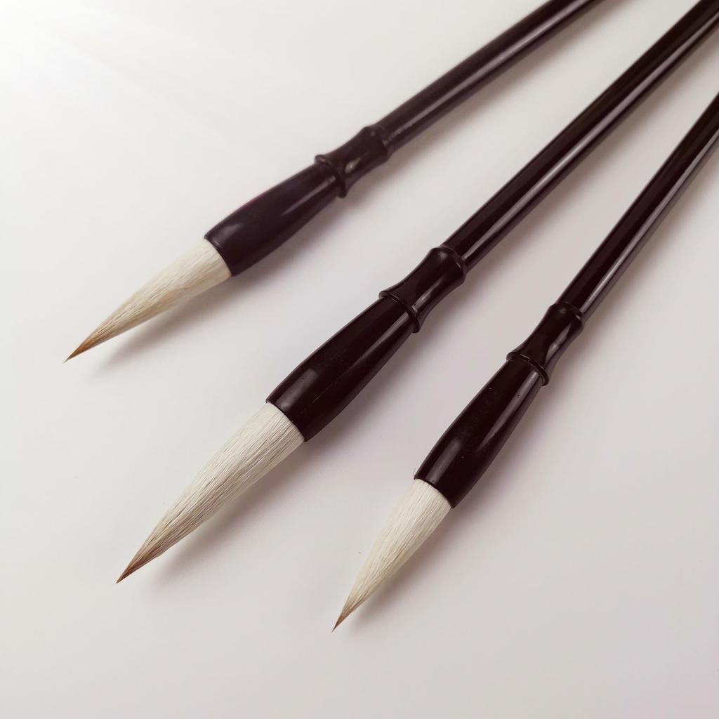 Student Calligraphy Brush Set: Mixed Wolf and Sheep Hair In Yan and Ou Styles for Writing