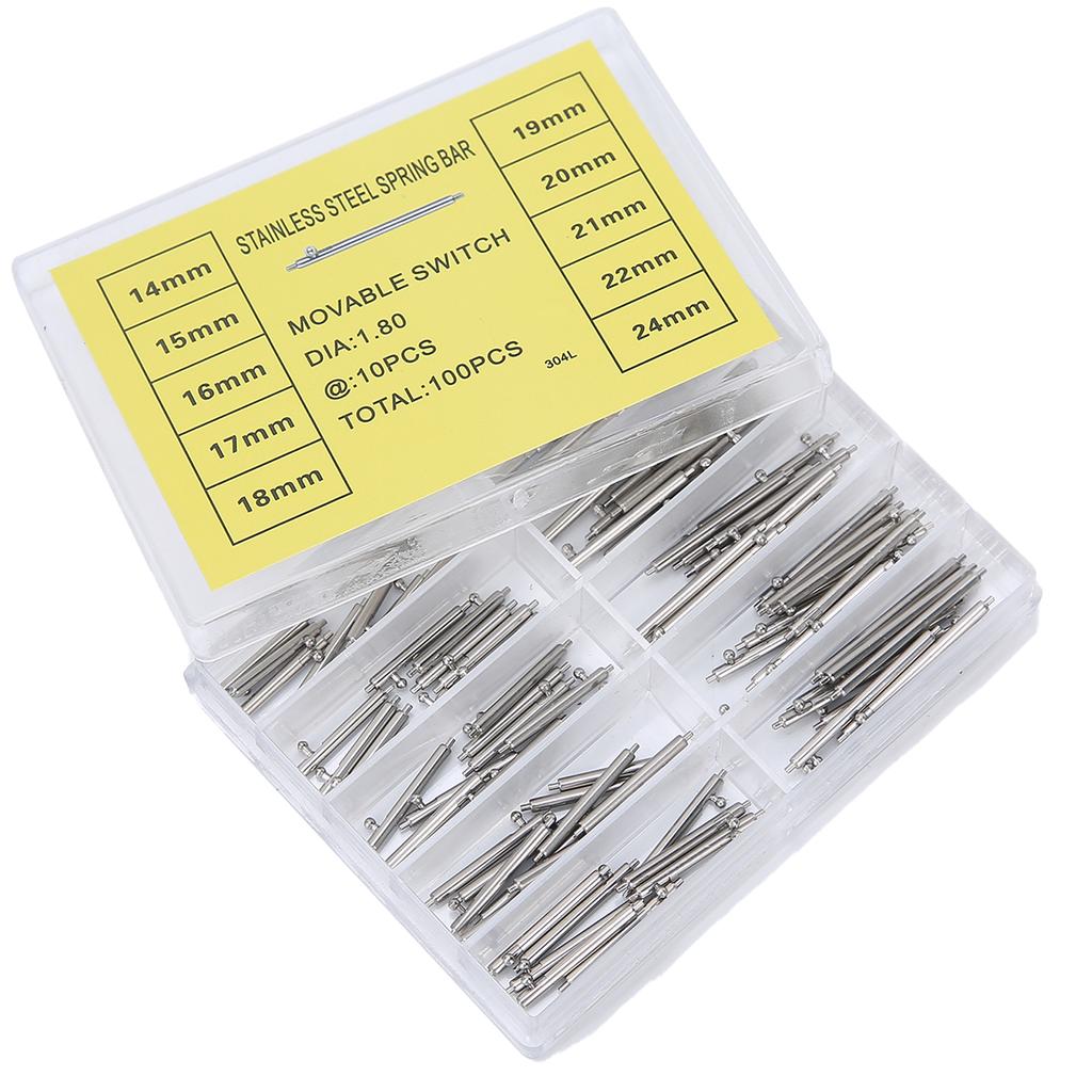 1.8mm / 0.07in Thickness Quick Release Spring Bars Strap Link Pins Watch Repair Tool