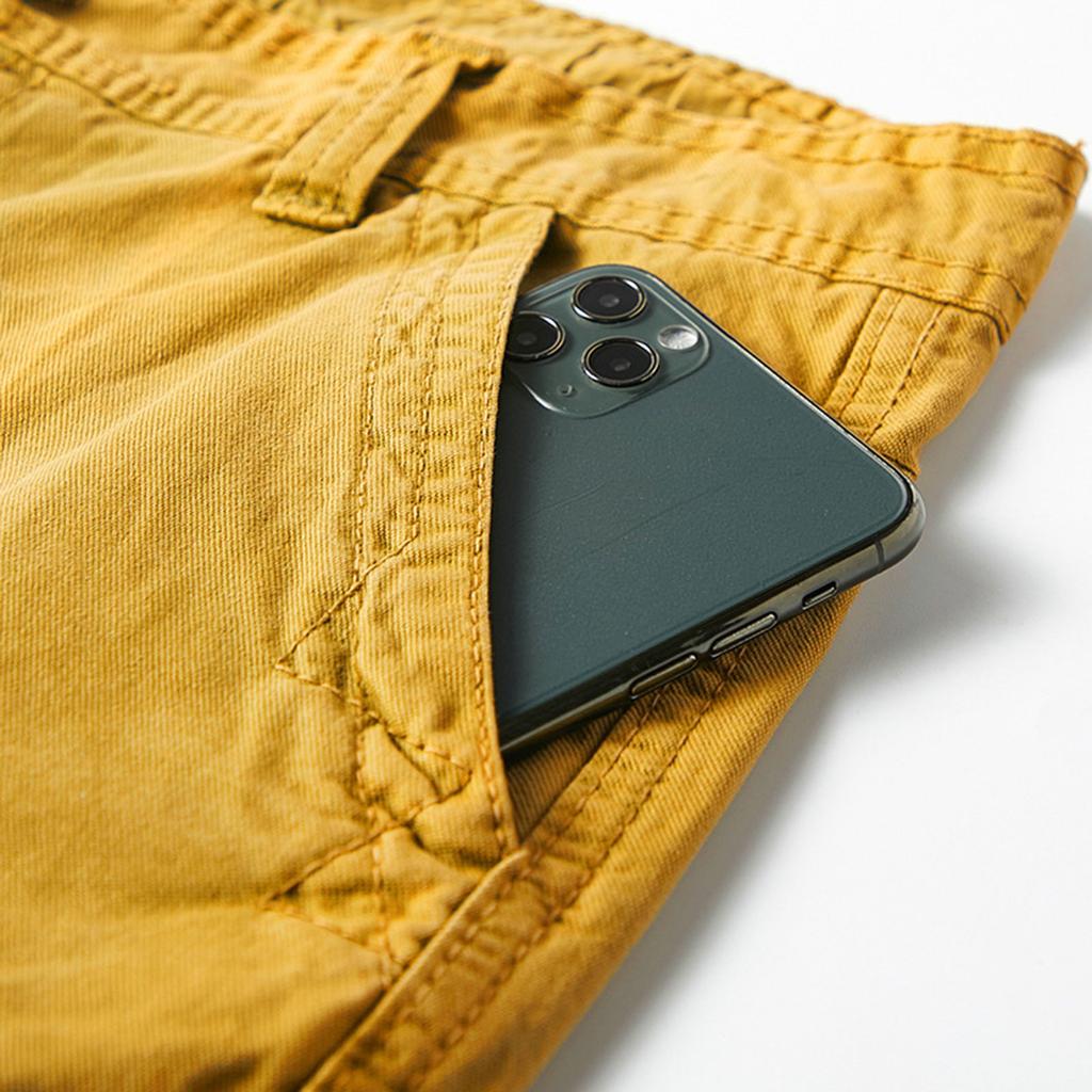 Men's Casual Color Outdoors Pocket Beach Work Trouser Cargo Shorts Pant