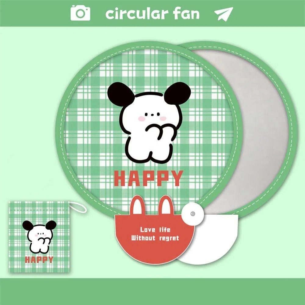 Kreslený skládací skupinový ventilátor Kapybara Mini kulatý ventilátor Venkovní ruční ventilátor