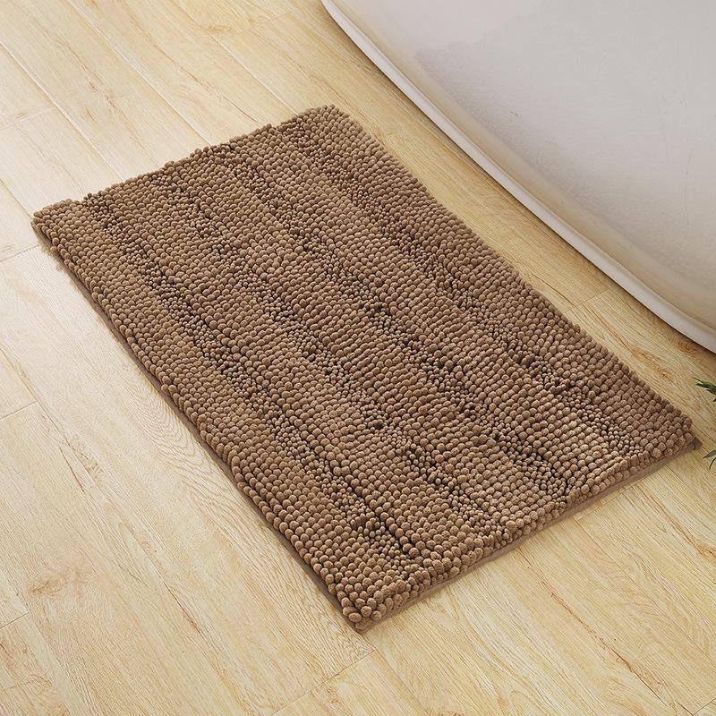 Short Velvet Chenille Floor Surface Mat Long Doormat Washroom Moisture-wicking Slip-resistant Mat Bathroom Bedroom Carpet