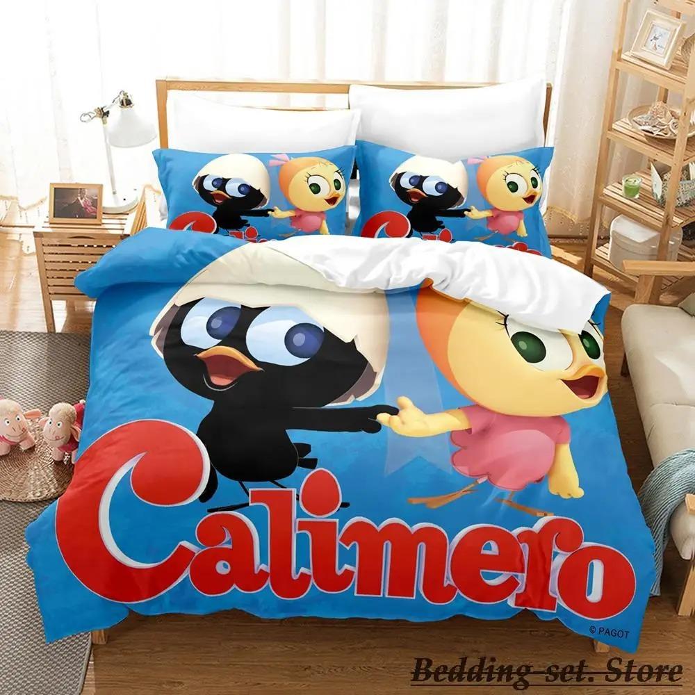 

Comfortable Breathable Calimero Size Bed Aldult Kid Bedroom Duvetcover Sets 3d Anime Kawaii Single Twin Full Queen King Quilt Comforter (quilt)-EU Single(135*200cm)3pcs