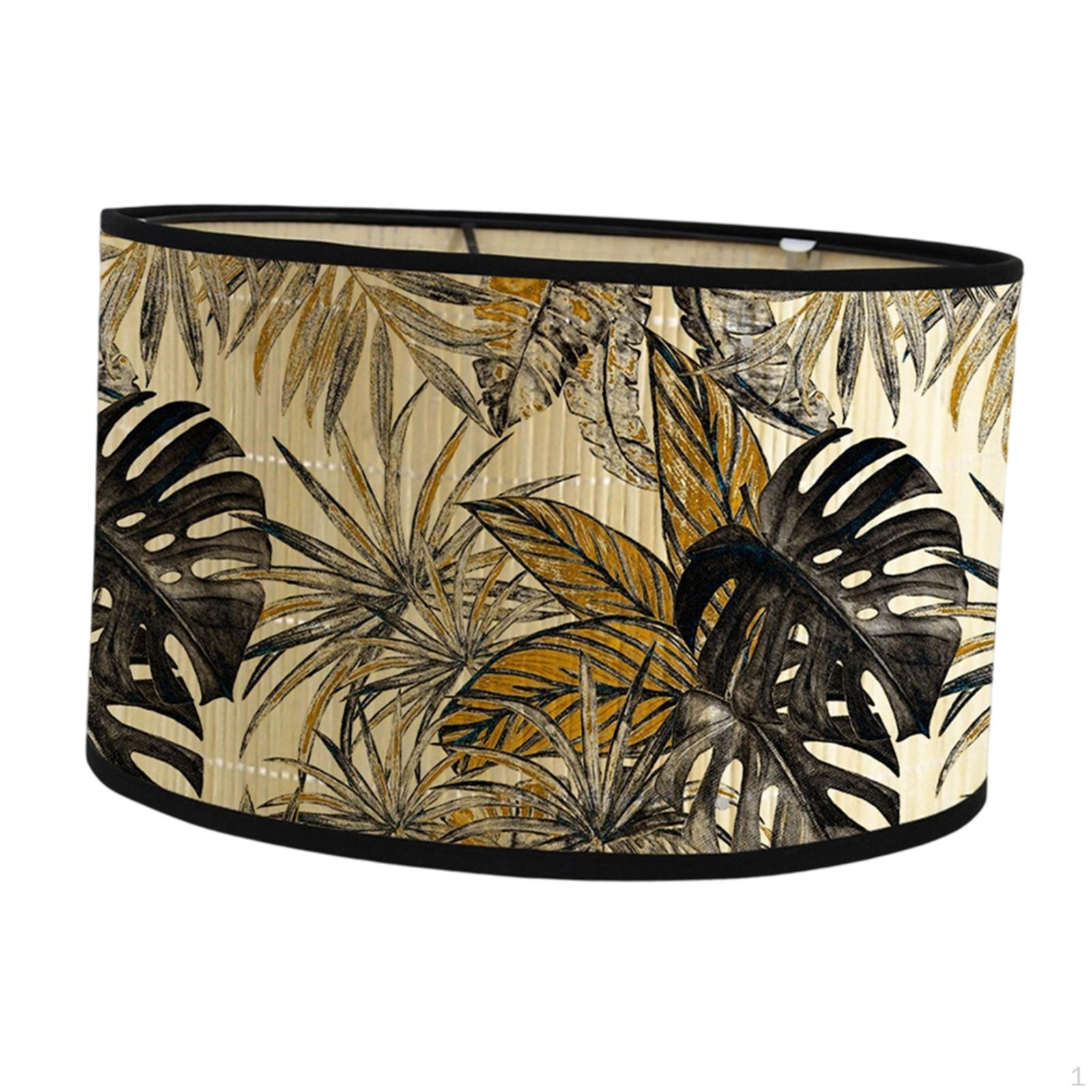 

Bamboo Drum Lampshade, Round Cover for Pendant Lighting in Bedroom And Cafe Style A