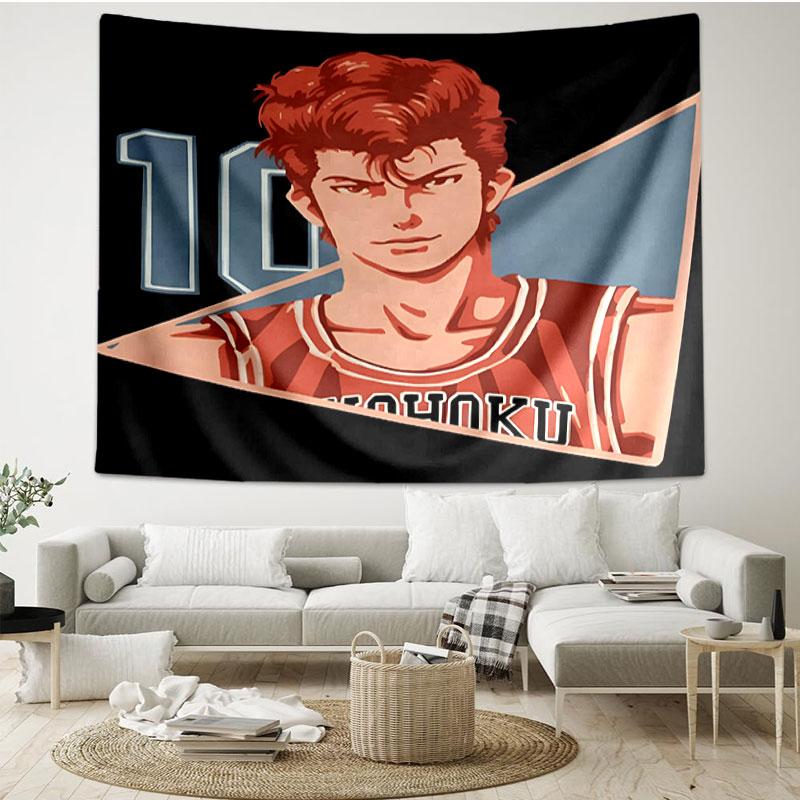 SLAM DUNK Print Tapestry - Portable Wall Decor Cloth, for Home, Dorm, Travel, Bedroom, Living Room - Ideal Birthday Housewarming Gift