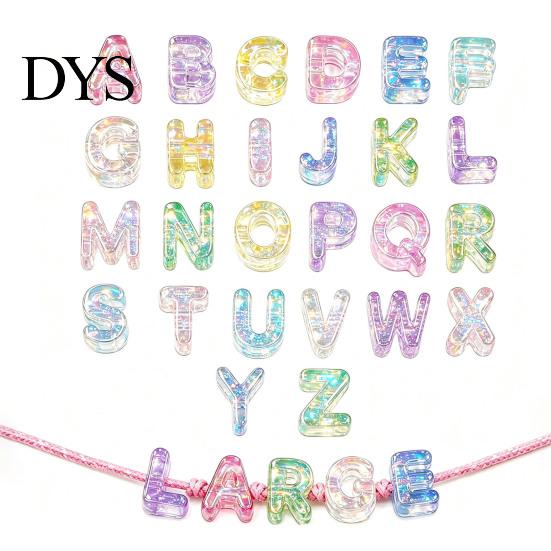 Crafting Accessories for Luggage Tags 26Pcs A to Z Acrylic Alphabet Letter Beads, Chunky Large Beads DIY Projects Colorful Keychains Bag Charms