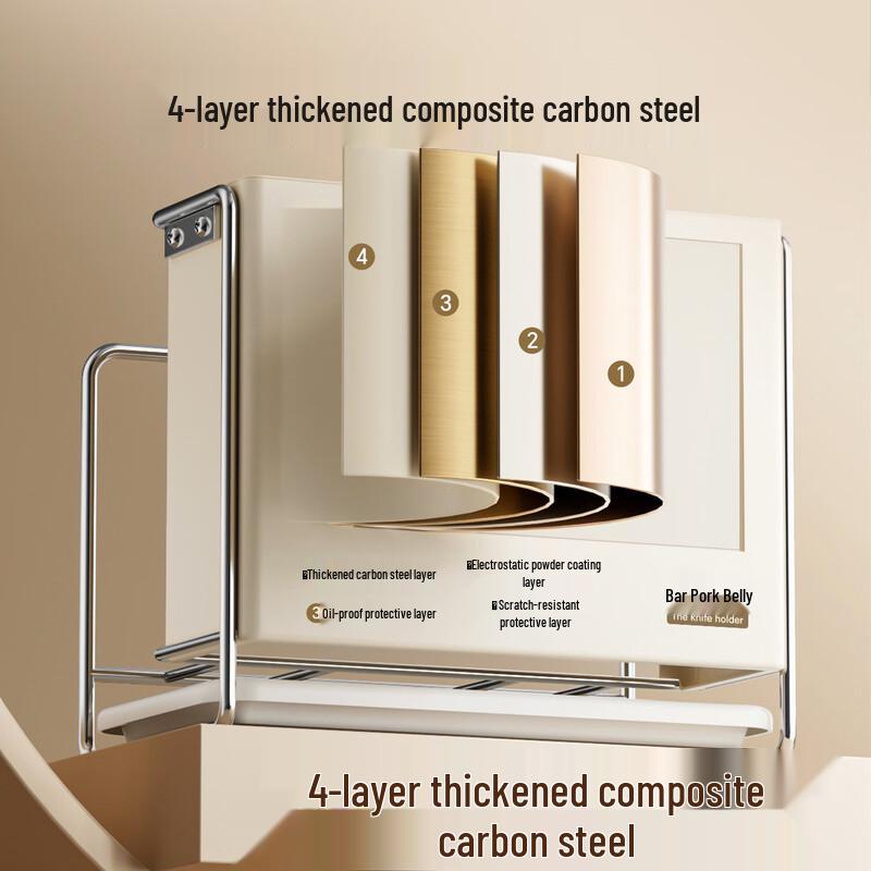 BEAR Integrierter Küchenorganisator aus Kohlenstoffstahl