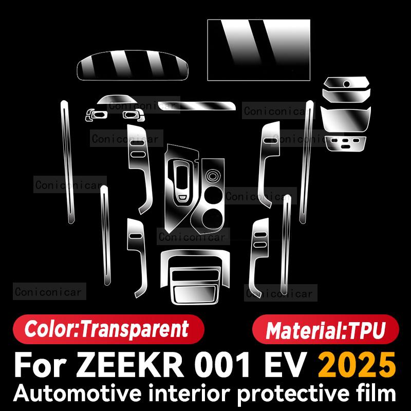 

Для ZEEKR 001 EV 2025 Защитная пленка для приборной панели центральной консоли салона автомобиля, наклейка против царапин, аксессуары LHD