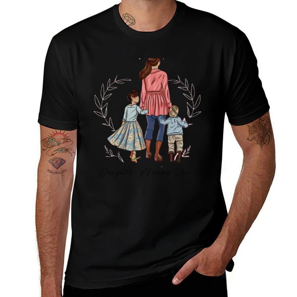 Daughter Mother and Son T-Shirt T Shirt Man Designer T Shirts for Man Pack Cotton T Shirt Man Plain T-Shirt