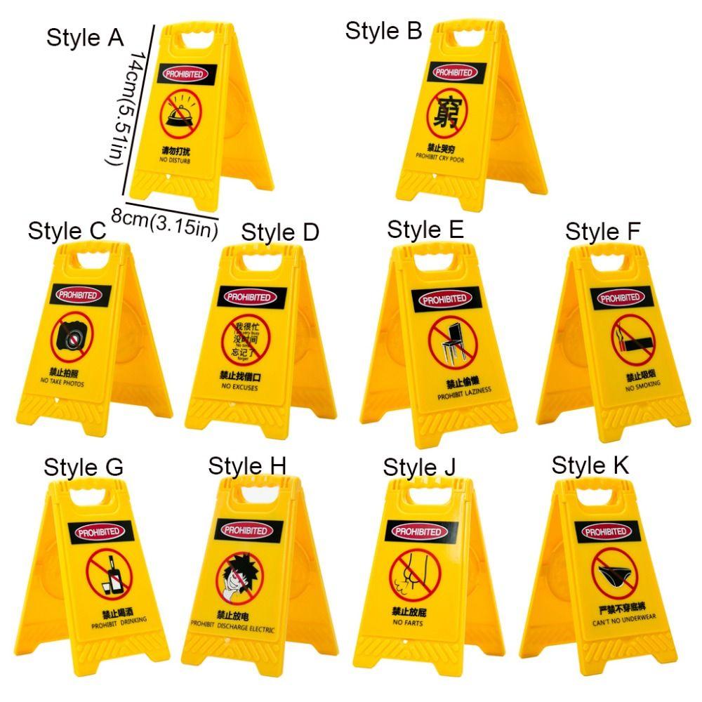Warning Signs Pocket Mirror Mini Portable Photo Frame Makeup Mirror  Girl's Gift