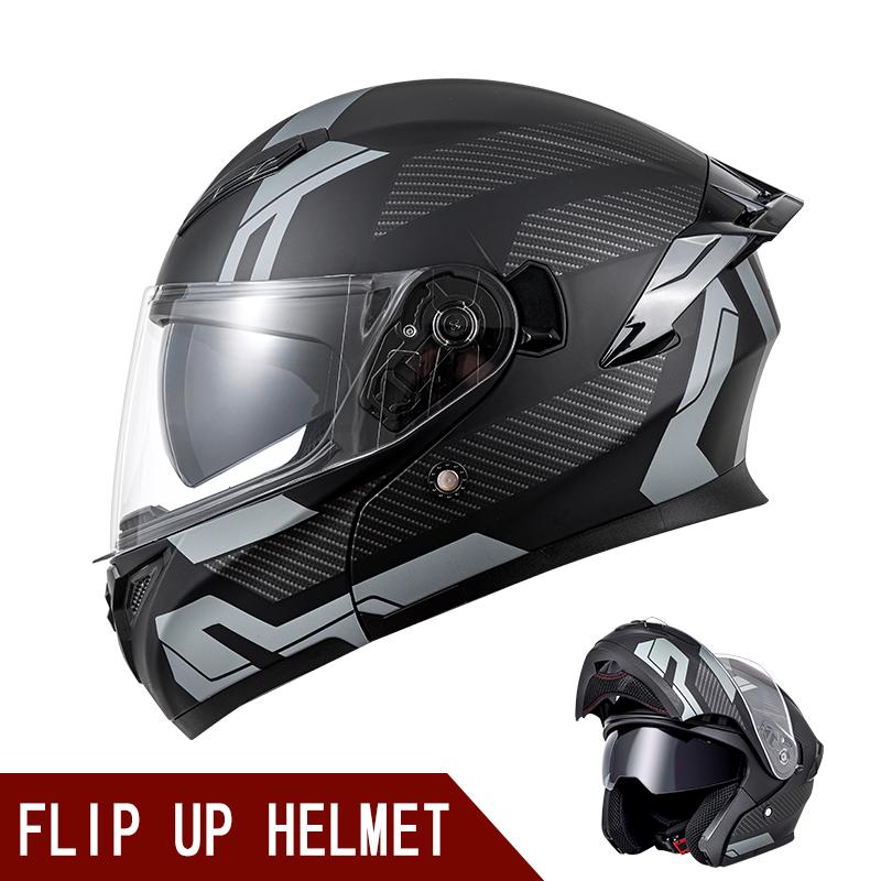 

Flip Up Helmet Men s Motorcycle Helmet Double Lens Cruising Cross-country Motorcycle Full Helmet Covered Sunscreen Four Seasons XL