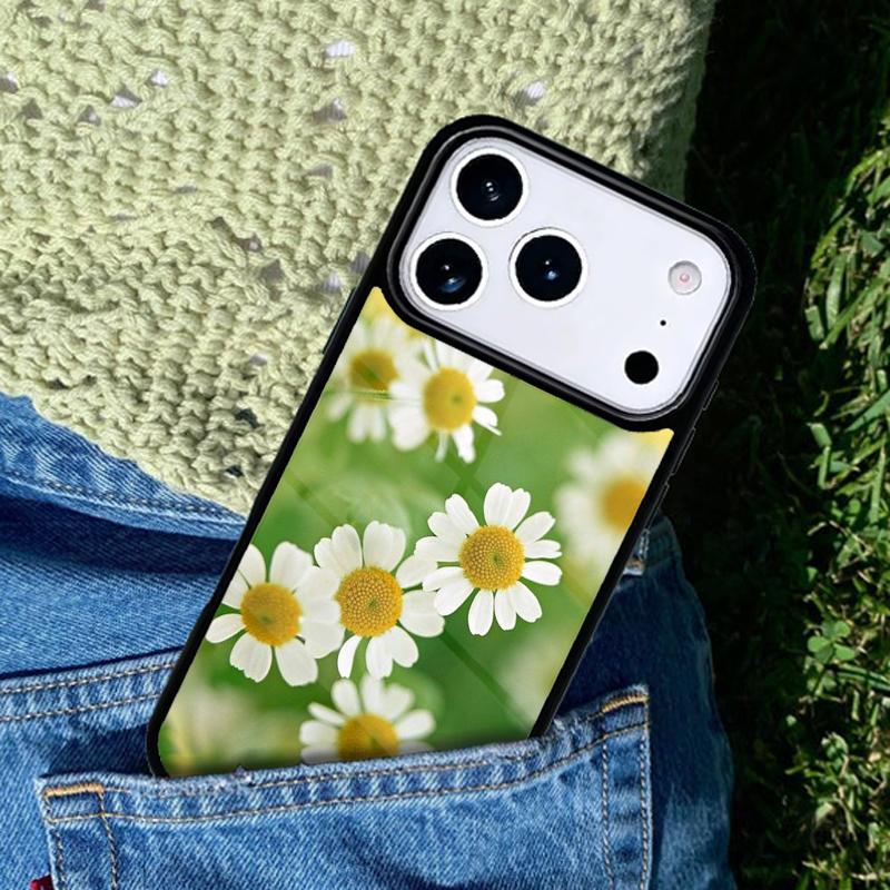 Daisy White Yellow Flower Phone Case Cover for IPhone 11 12 13 14 15 16e 17 Pro Max Coque for IPhone 17 Air