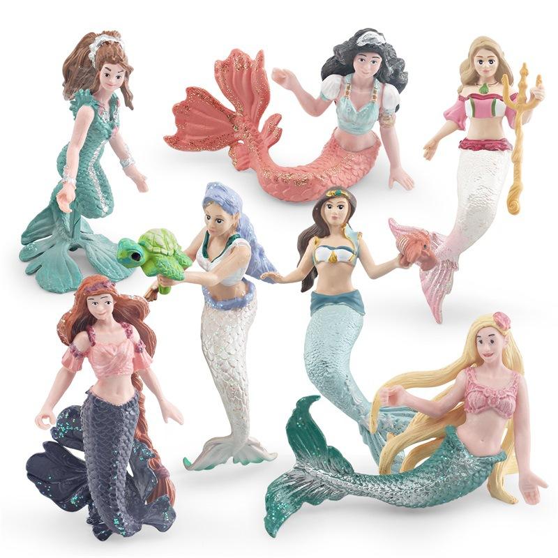 Simulation Mythology And Legend Mermaid Model Mermaid Ocean Scene Children'S Cognition Static Ornament