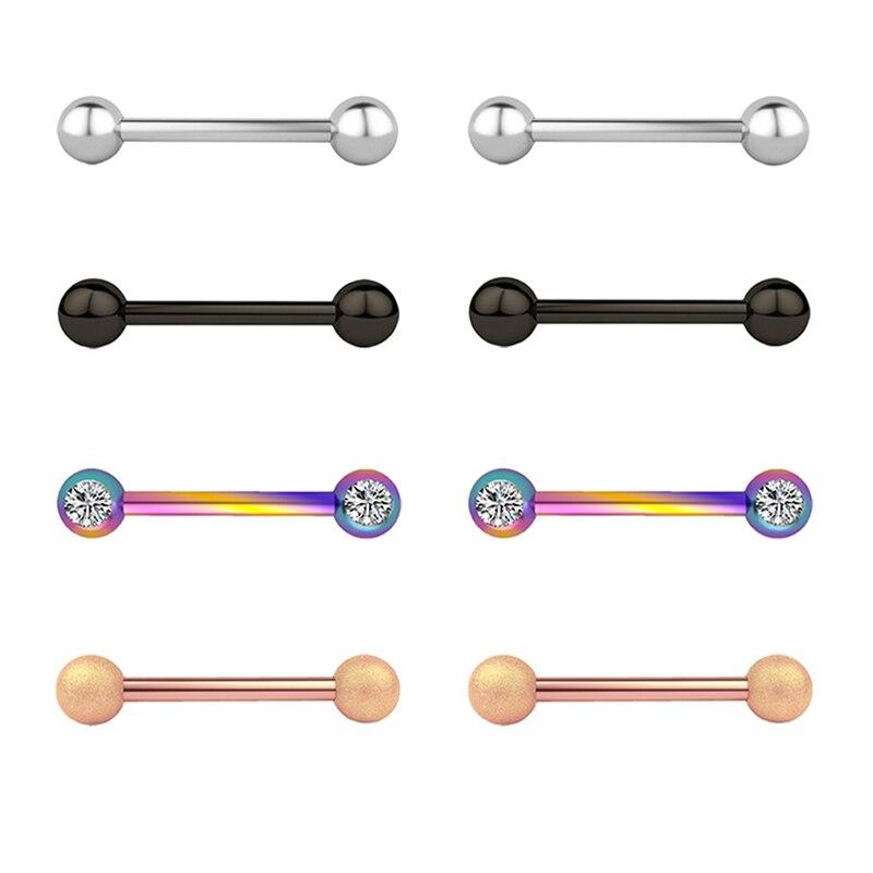Surgical Steel Heart Nipple Piercing Rings Sets 14G Crystal Tongue Ring Nipple Barbell Lot Sexy Piercing Nipple Body Jewelry