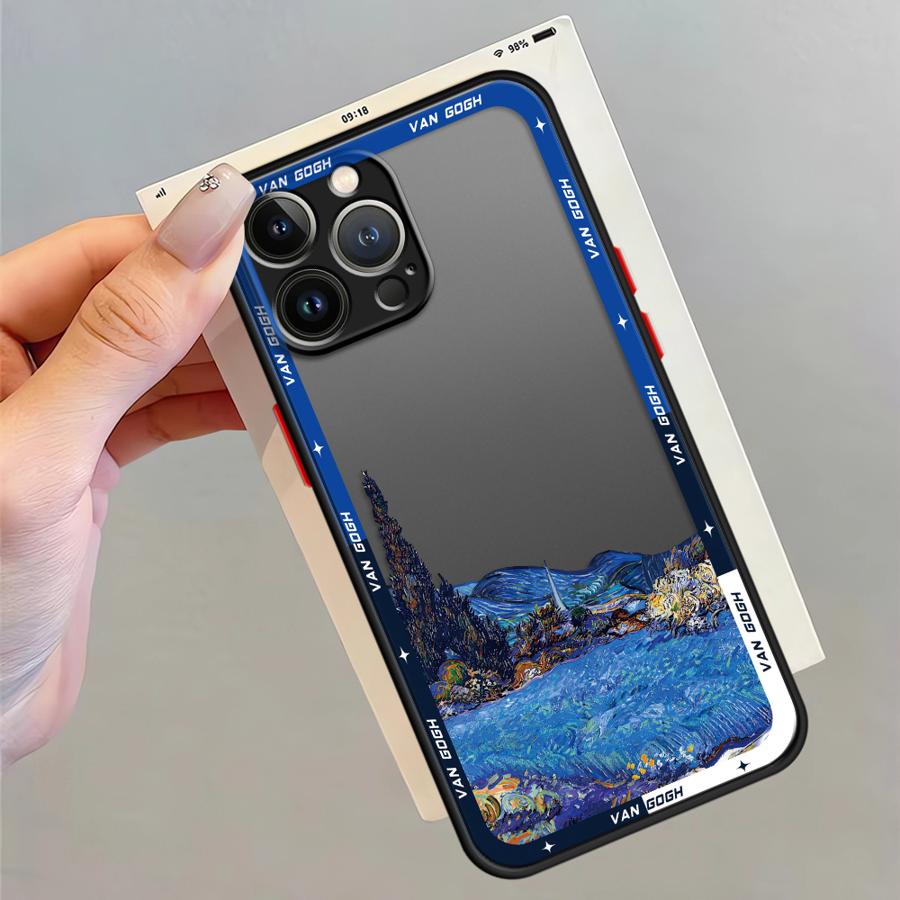 Case for iPhone 17 Pro Max 16 Plus 13 Mini 12 11 15 7 8 SE Air 14 XS XR Funda Back Phone Cover Van Gogh