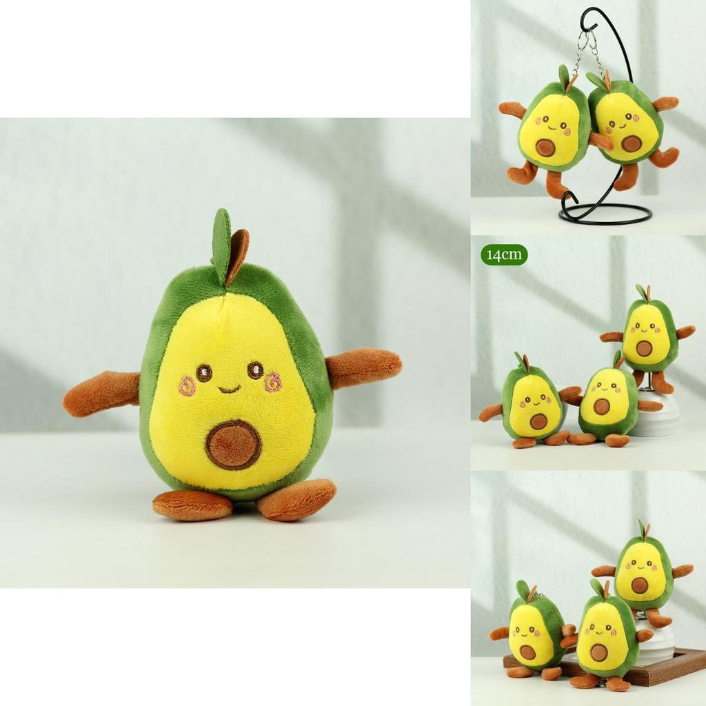 Adorable Four-inch Avocado Plush Toy Keychain Cute Backpack Charm Gift For Kids