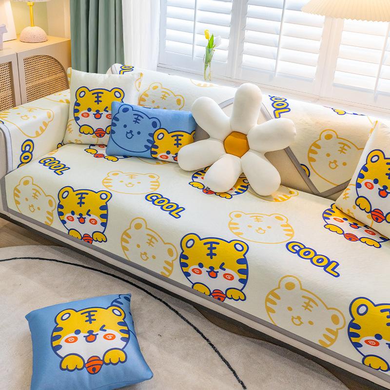 Ice Silk Sofa Cushion Summer Summer Summer Summer Summer Mat Seat Cushion New Ins Style Non-Slip Sofa Cover Cover Cloth