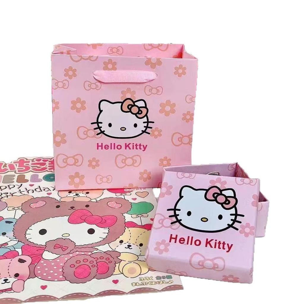 Korean Cartoon Jewelry Box: KT Cat Bracelet & Ring Gift Packaging