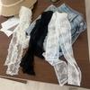 Elegant Lace Floral Scarf For Women Skinny Neck Scarf Retro Lace Bandana Long Ribbon Headband for Girl Fashion Sweet Kerchief