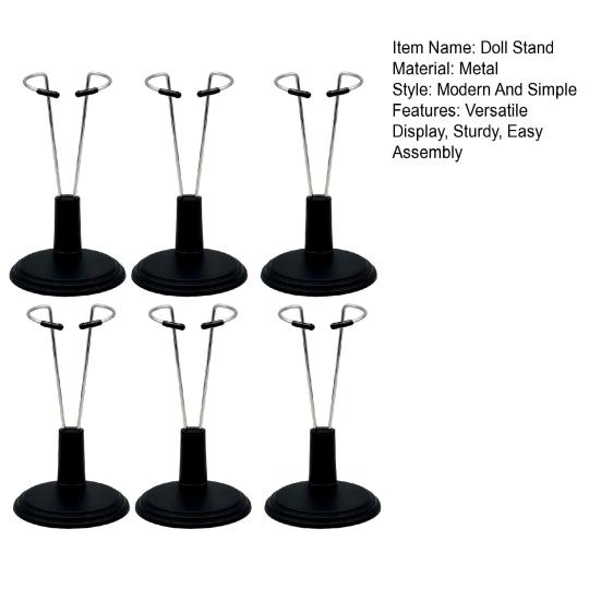 Adjustable Doll Display Stands Metal Plush Toy Holder for 4-8 Inch Dolls Easy Assembly Doll Accessory Organizer for Showcase Home Decor