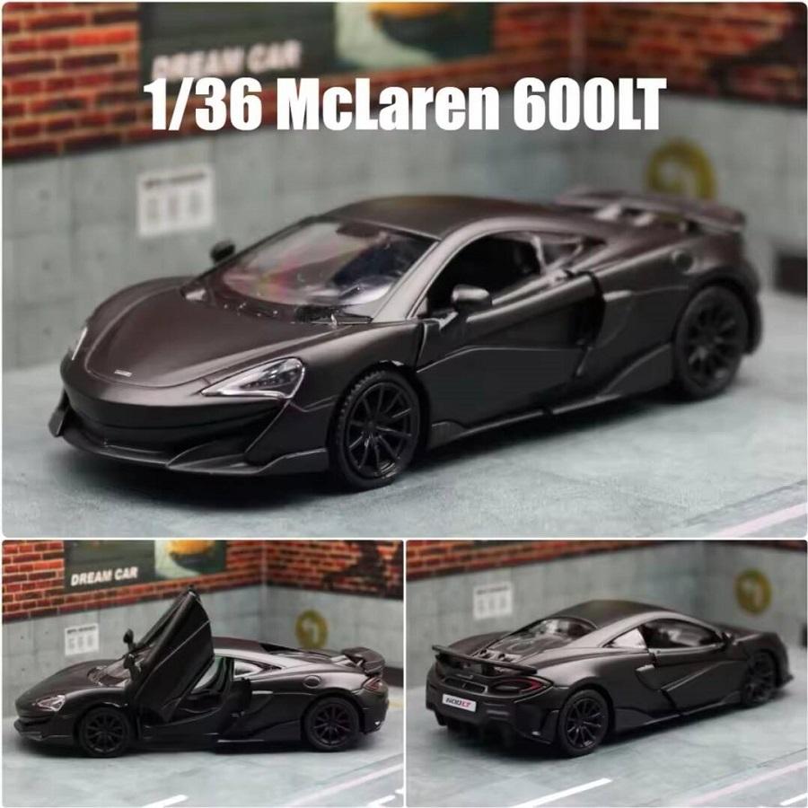 McLaren 600LT Supercar 5 Inch Metal Car Simulation Diecast & Toy Vehicles RMZ City 1:36 Alloy Model Pull Back Action