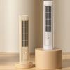 Bladeless Tower Fan USB Rechargeable 3Speed Standing Quiet Cooling Fan Mini Vertical Bladeless Floor Air Cooler for Home Bedroom