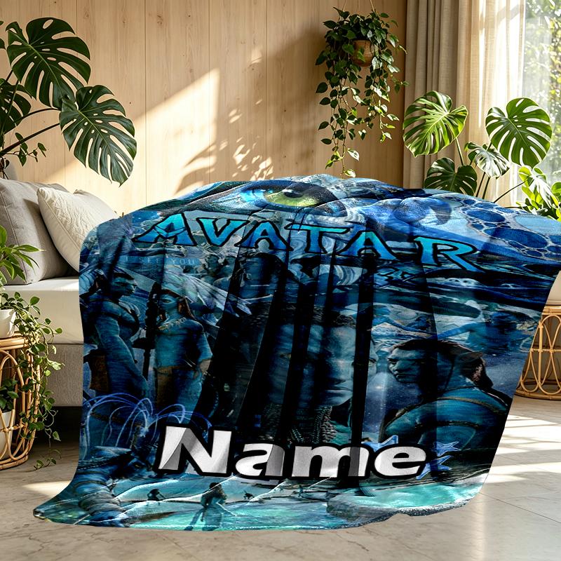 Custom Name Personalized Avatar Print Blanket, Home Decor, Bedroom, Sofa, Camping, Couch, Gifts for Birthday Christmas