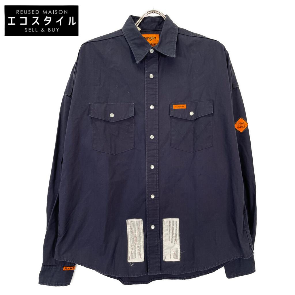 Wrangler WS9245xN Hollywood Flame Resistant Shirt Indigo Shirt tops 36 NavyUsed