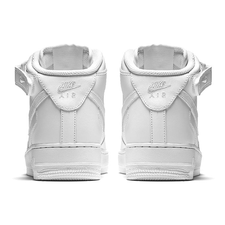 Nike Air Force 1 Mid 07 Leather Triple White Women Sneakers 366731-100