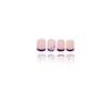 24 Pcs Short Square Acrylic Nail Flowers Full Cover Stick On Nail French Tip Press On Nail Simple False Nail