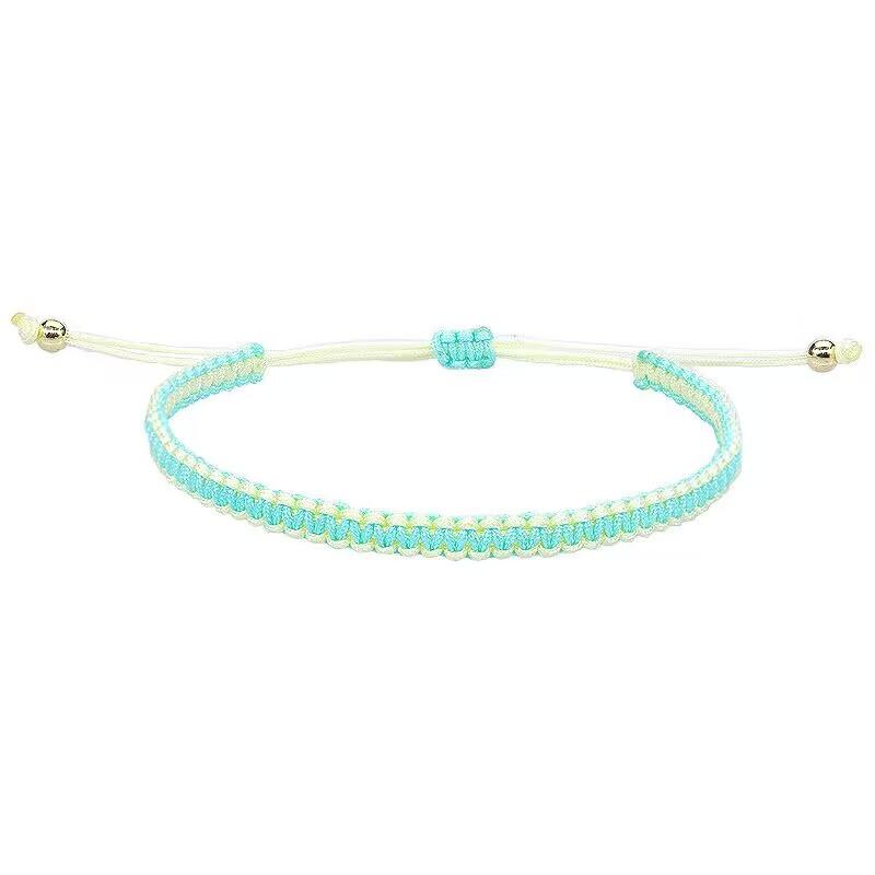 Lucky Woven Rope Bracelets & Bangles Women Men Handmade Knots Tibet Buddhist  Friendship Girls Gift Adjustable