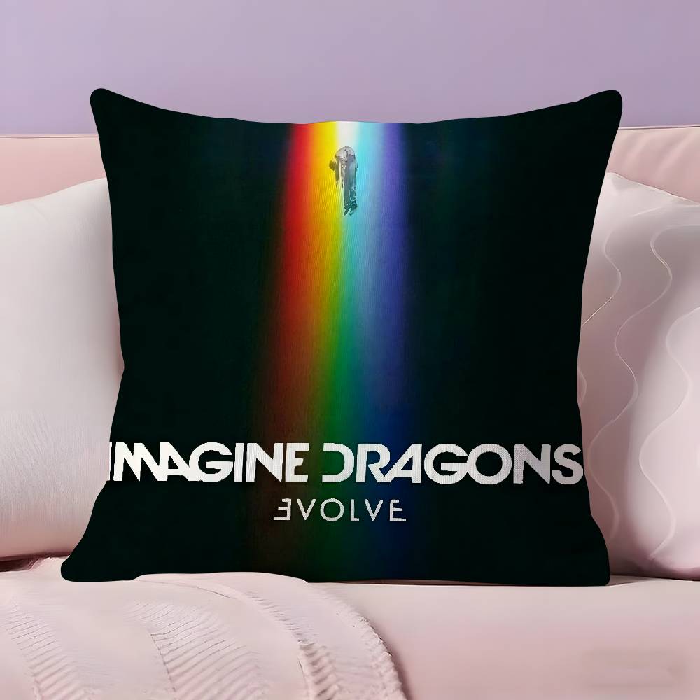 L-Imagine D-Dragons Kissenbezug Ultraweiches Hautfreundliches Gewebe Wolkenähnlicher Komfort & Verdeckter Reißverschluss