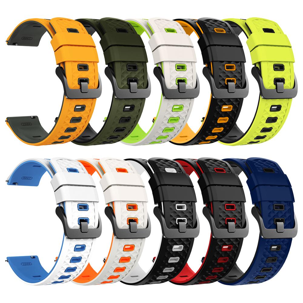 Silicone Bands 22mm For Xiaomi Watch color 2 S3 S2 46mm/42mm S1 Pro S4 Sport Mi Watch Bracelet For SUUNTO RACE 2/S Replace Strap