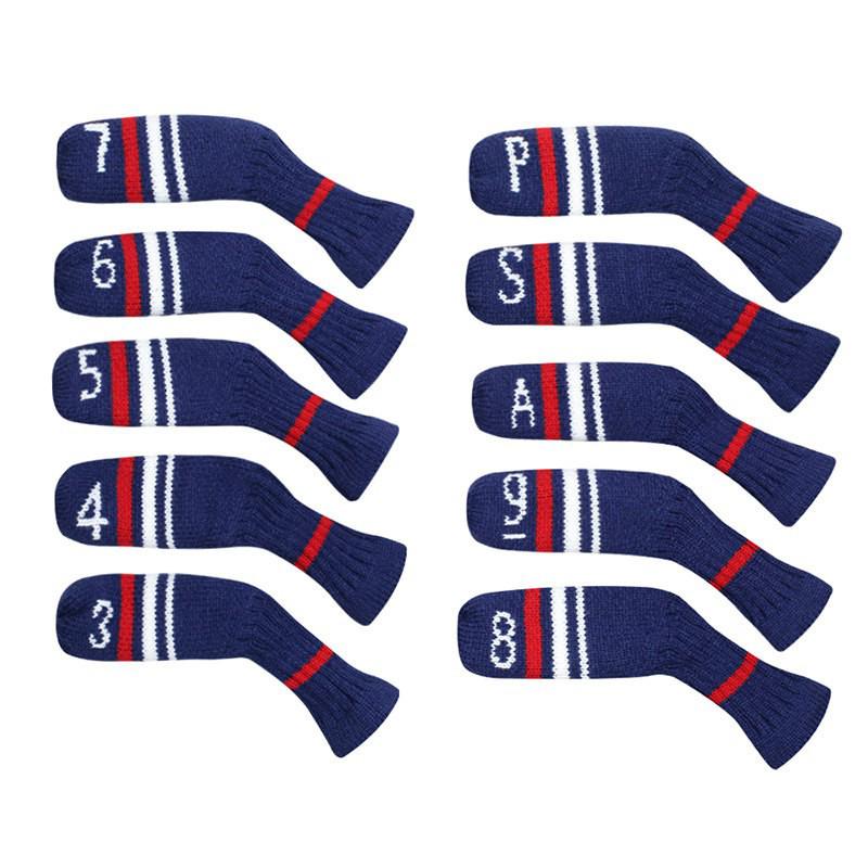 Golf Iron Club Protective Covers Set - Dustproof & Wear-Resistant, 10 Pieces