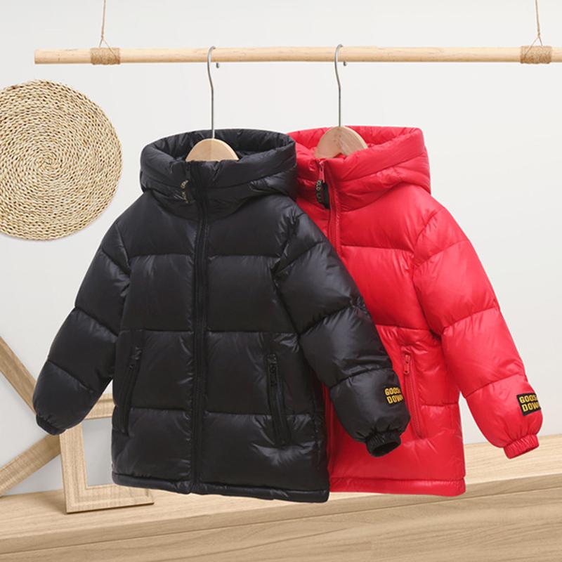 Kinder-Daunen-Baumwoll-gepolsterte Jacke, mittellang, kleines Mädchen, ausländischer Stil, mit Baumwolle gefütterte Jacke, verdickter Wintermantel