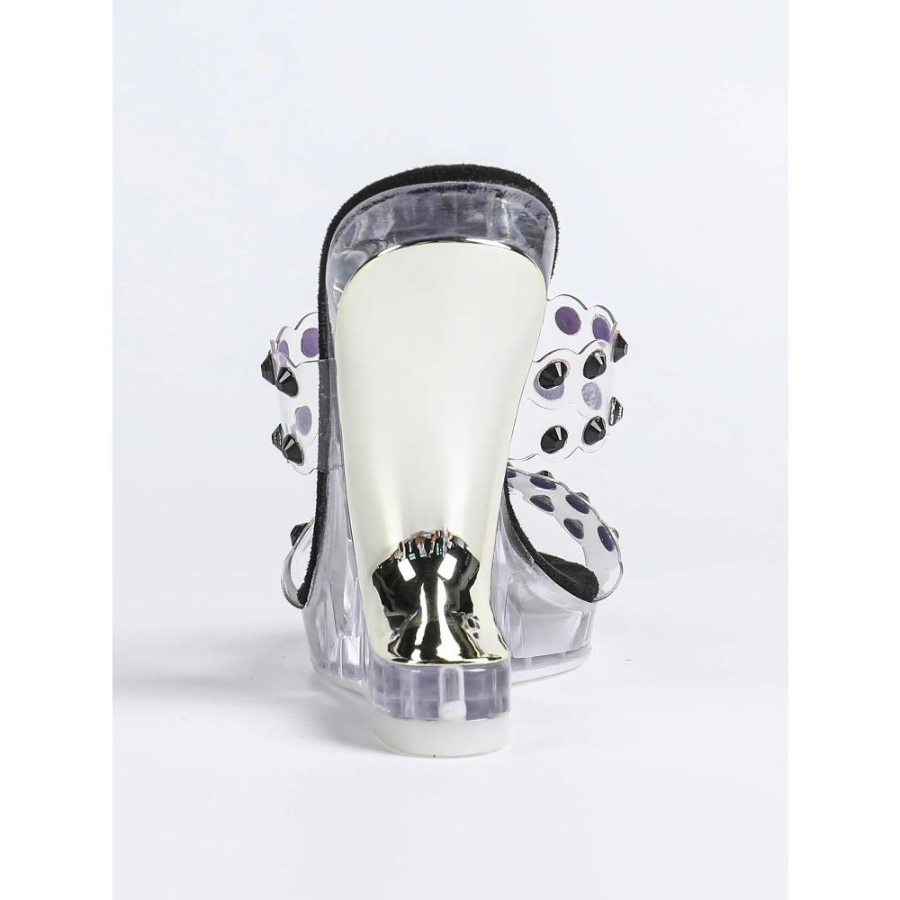 Special-shaped Wedge Heel Nightclub High Heels Trendy Car Model Women's Shoes Catwalk Pole Dance Shoes Crystal Sole LFD-9930-3