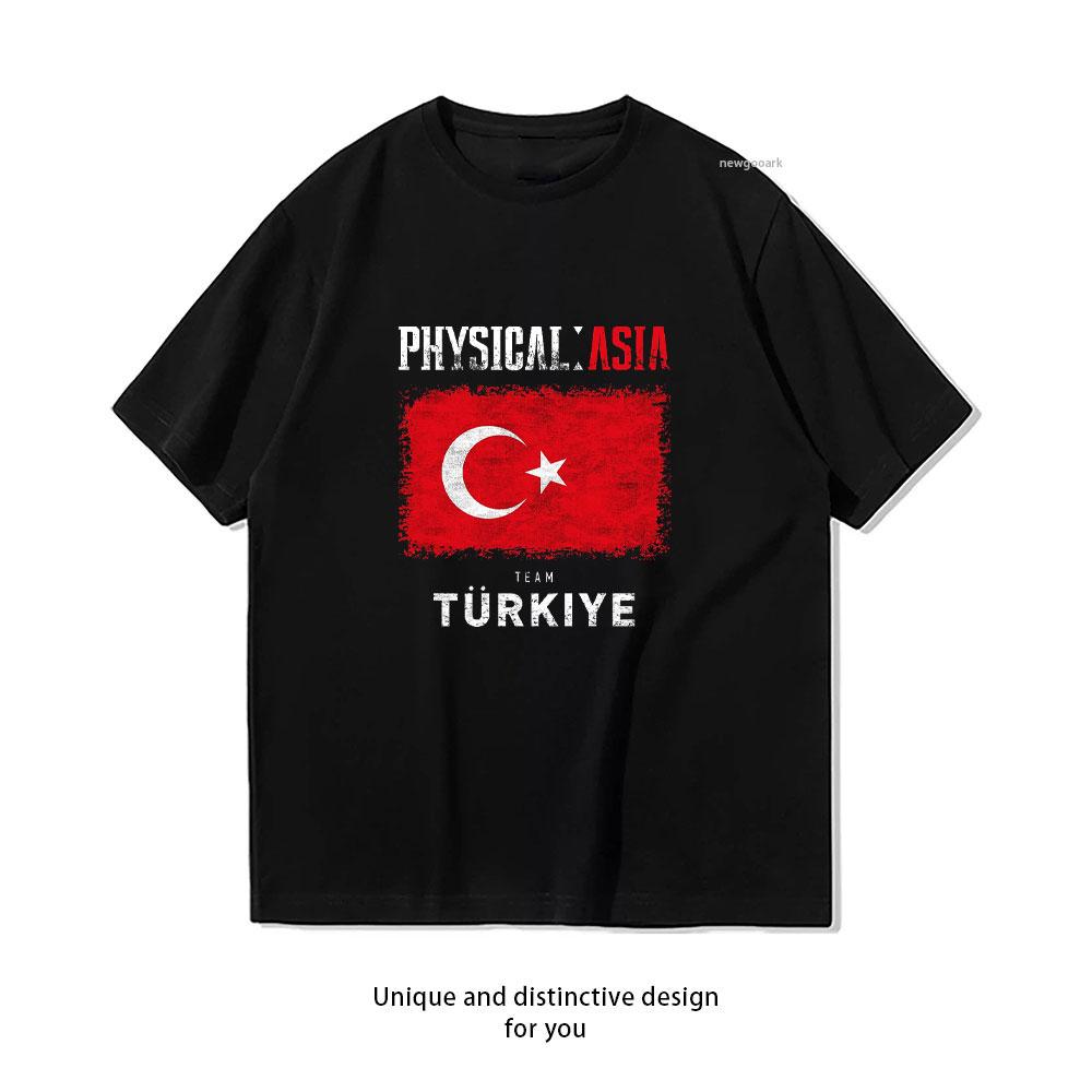 

Physical Asia Türkiye Classic TShirt Women Unisex Casual Cotton Graphic T Shirts Creative Streetwear Classic Aesthetic Shortsleev S