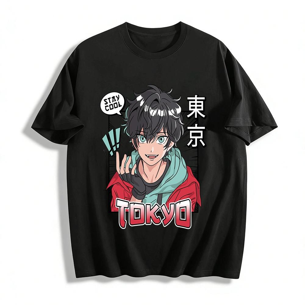 

Tokyo Cool Boy Graphic Hoodie Unisex Casual Streetwear Sweatshirt Pure cotton T-shirt XXS