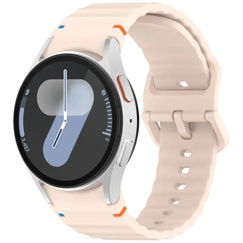 Silicone Sport Belt Bracelet Correa For Samsung Galaxy Watch 7 Band FE/5 Pro/6/4 Classic 44mm 40mm Galaxy Watch 7 Strap