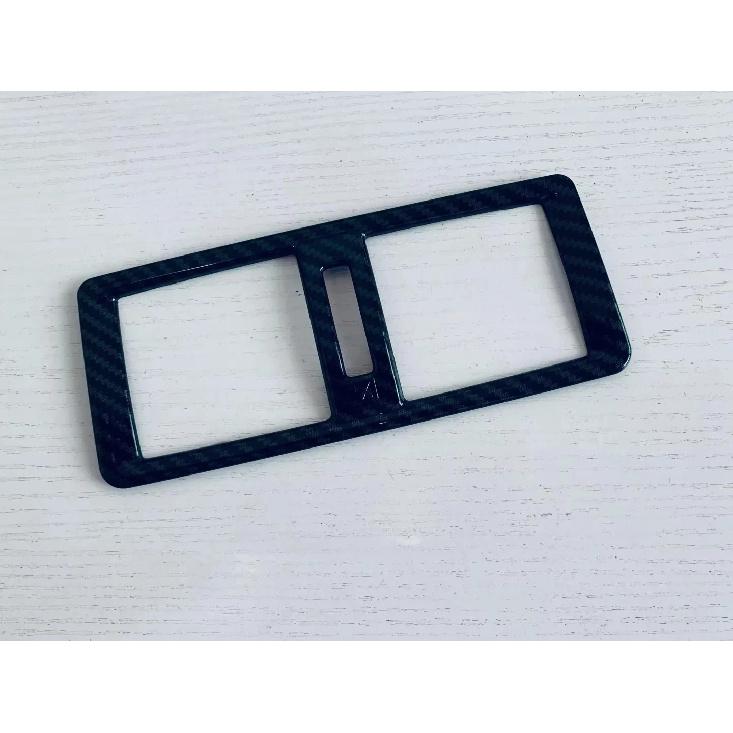 

For Mitsubishi Outlander 2024 Rear Armrest Box Air Outlet Vent Frame Cover Decoration Sticker Car Styling Accessories вуглецевого волокна, чорного кольору