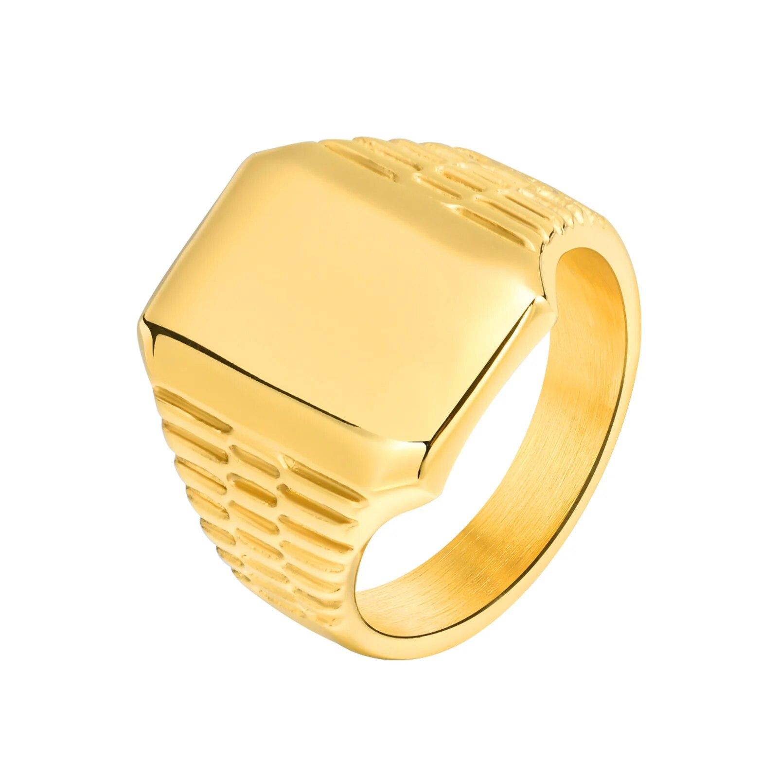 

Стильна чоловіча каблучка з печаткою з ініціалами, водонепроникна чорна каблучка з нержавіючої сталі на палець із персональною літерою AMS до Z 11