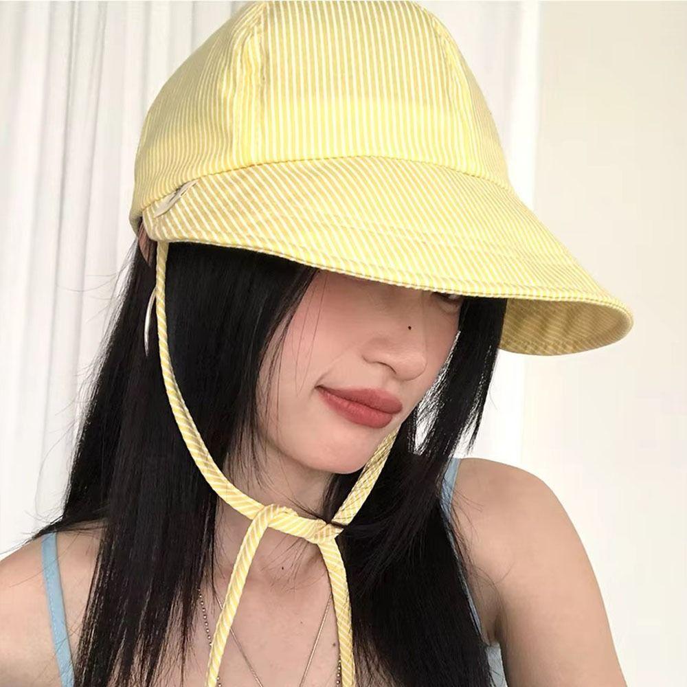 Quick-drying Striped Hat Y2k Fisherman's Caps Fashion Sun Protection Hats  Outdoor
