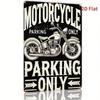 Vintage Motorcycle Parking Metal Sign 8x12 Inch Waterproof Rustproof Flat Iron Wall Decor For Home Bar Cafe Classic Style