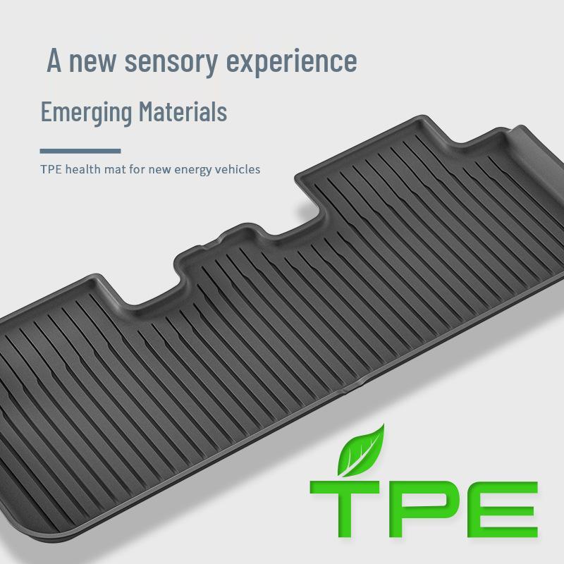 Eco-Friendly TPE Car Floor Mats for 2019-2025 Tesla Model Y, Left/Right Drive.
