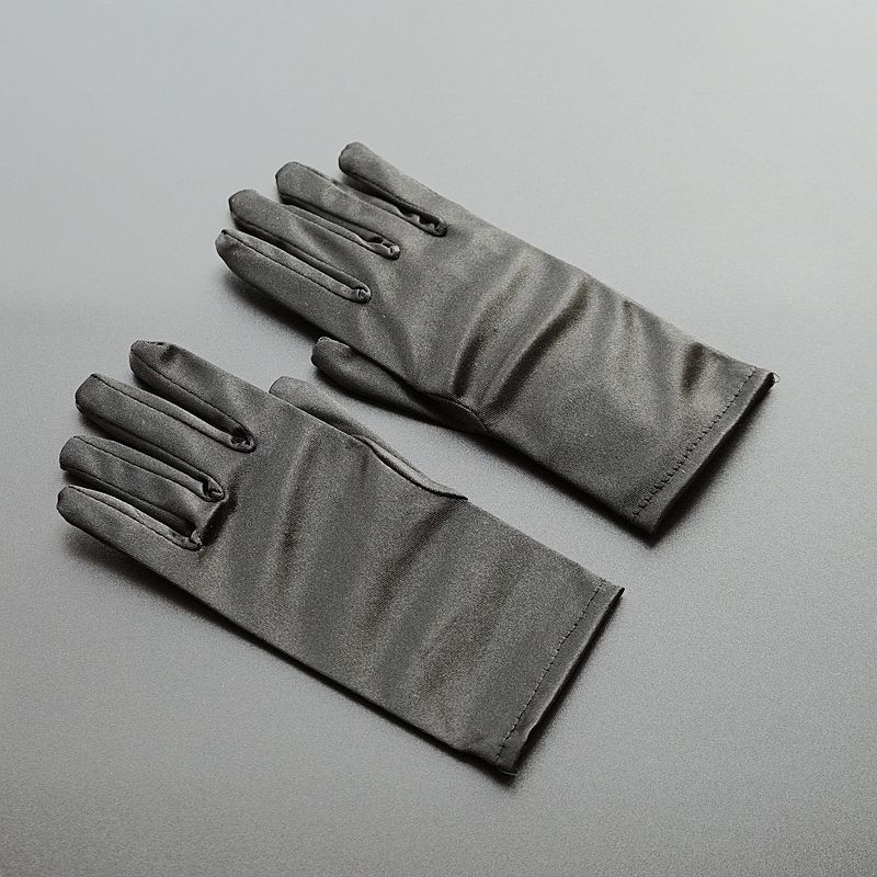 

Women s Dinner Dress and Cheongsam Accessories Satin Kids Gloves Black short All yards