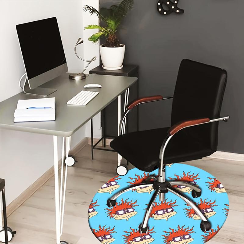 

1pc Cartoon Character Pattern Round carpet, Made of Polyester,Perfect for Decorating Office Chairs, Living Rooms 80cm